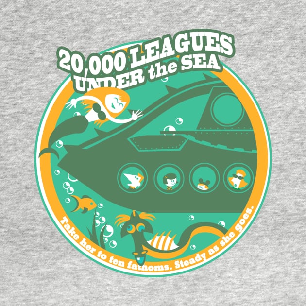 20,000 Leagues Under the Sea (green, yellow, aqua) by brodiehbrockie